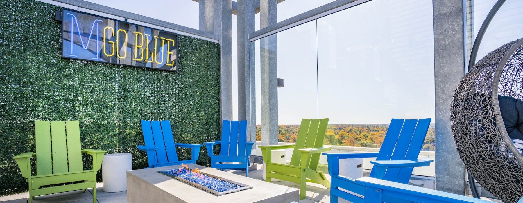 outdoor patio with a fire pit