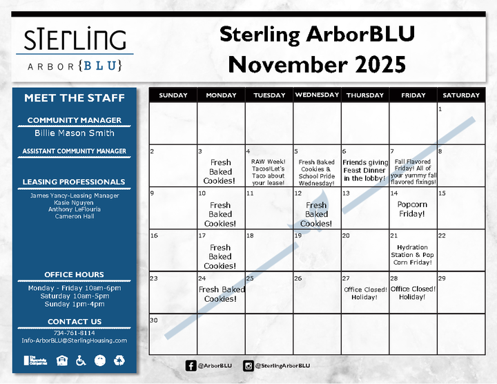 November Event Calendar